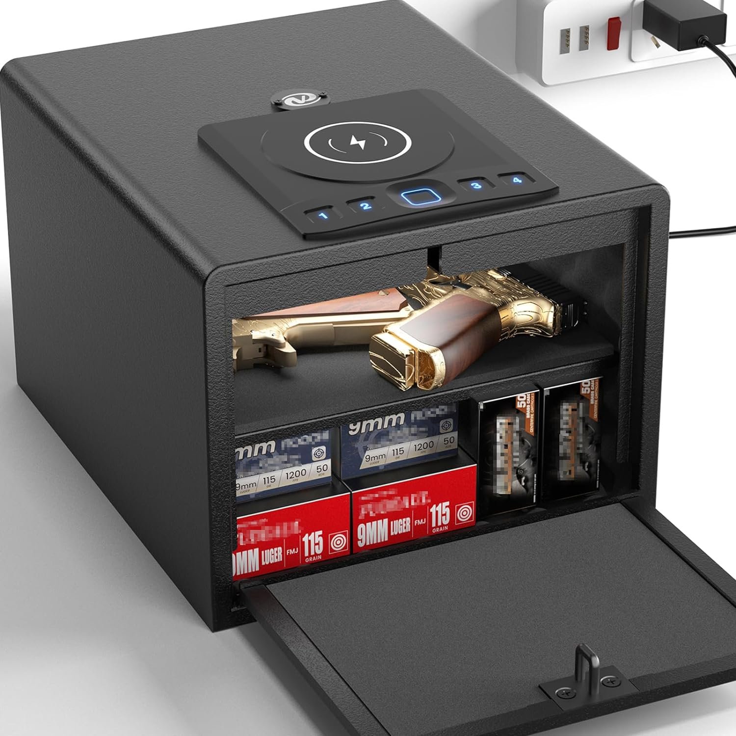 Grimtron Biometric Gun Safe Wireless Charging Review